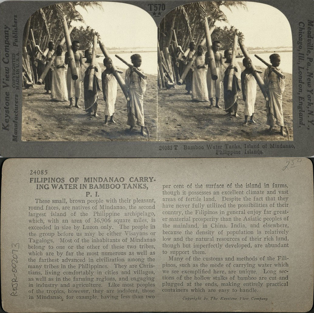 Bamboo Water Tanks, Island of Mindanao, Philippine Islands.